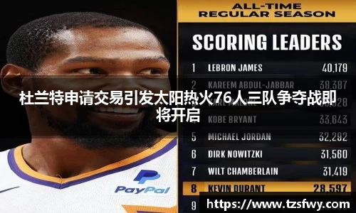 杜兰特申请交易引发太阳热火76人三队争夺战即将开启